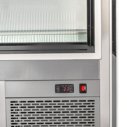 Bonvue AMS-21 Refrigerated Deli Display Case – digital temperature control panel
