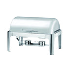 Mixrite AT61363 stainless steel oblong roll-top chafing dish — front view
