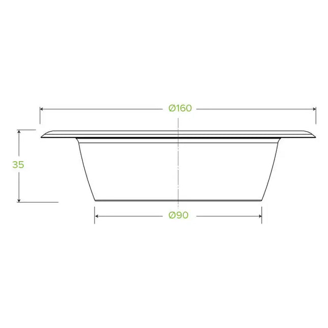 BioPak B-BL-12-PF 390ml (12oz) bowl white