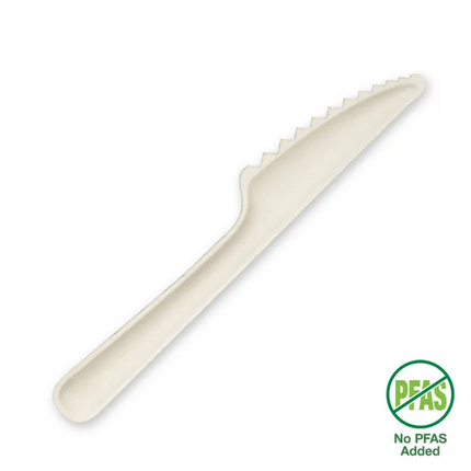 BioPak B-CUT-155K-W 15cm plant fibre knife white