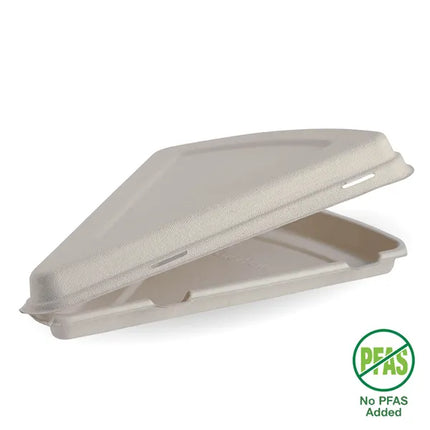 BioPak B-HLP-N-PF 28x16x4cm (9") pizza slice clamshell
