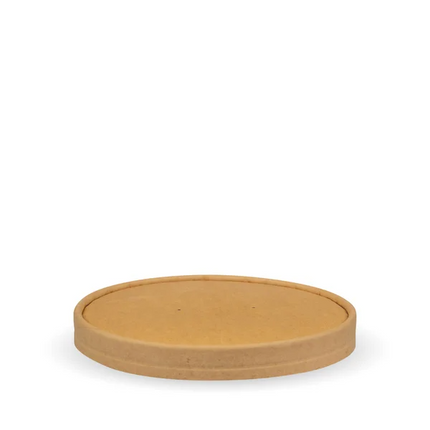 BioPak BB-BLL-148-PAPER 1,000ml large bowl lid printed kraft- look