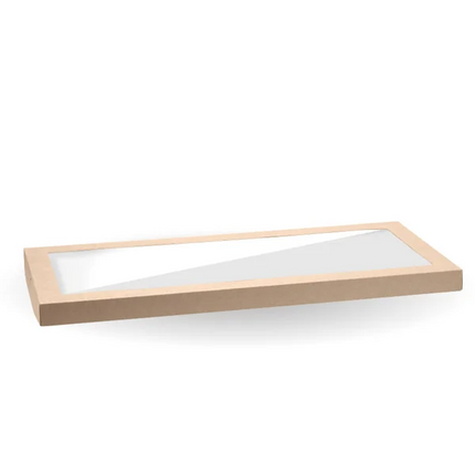 BioPak BB-CBWL-L BioBoard Catering Tray PLA Windowed