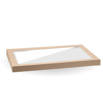 BioPak BB-CBWL-XL BioBoard Catering Tray PLA Windowed
