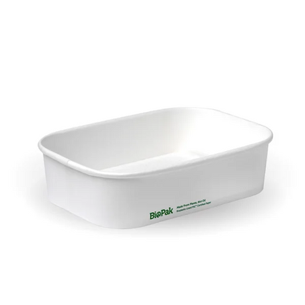 BioPak BB-LB-500-W 500ml rectangle container with lining