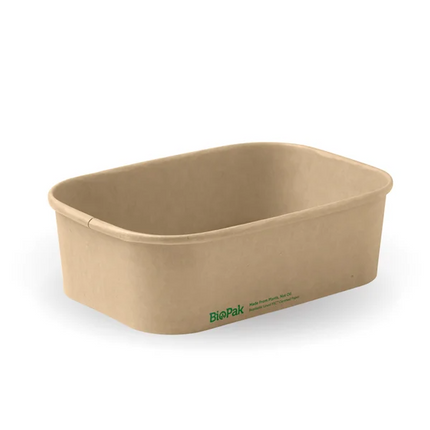 BioPak BB-LB-650-N 650ml rectangle container with lining