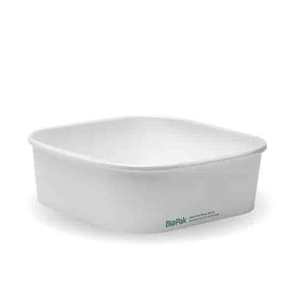 BioPak BB-SLB-1000-W 1,000ml square container with lining