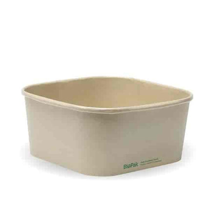 BioPak BB-SLB-1400-N 1,400ml square container with lining