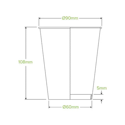 BioPak BC-12-CCAB-ART 390ml (12oz) cup (fits large lids) multi-colour