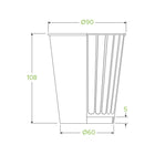 BioPak Double Wall Disposable Hot / Wet Coffee Cups Leaf