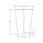 510ml / 16oz (90mm)  Qty:1000