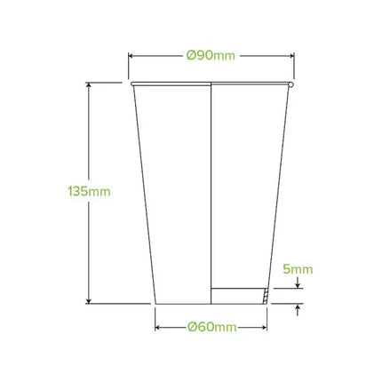 BioPak BC-16-CCAB-ART 510ml (16oz) cup (fits large lids) multi-colour