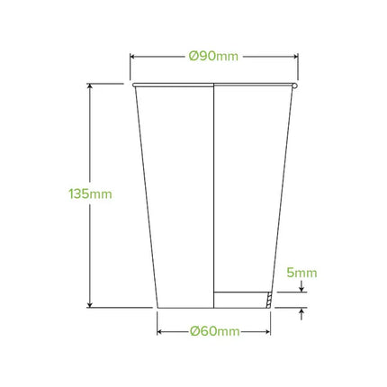 BioPak BC-16-CCAB 510ml (16oz) cup (fits large lids) multi-colour
