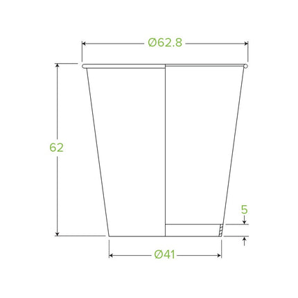 BioPak Single Wall Disposable Hot / Cold Coffee Takeaway Cups Leaf