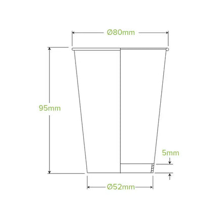 BioPak BC-8-CCAB-ART 280ml (8oz) cup (fits small lids) multi-colour
