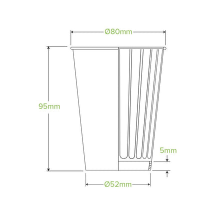 BioPak Double Wall Disposable Hot / Wet Coffee Cups Art Series