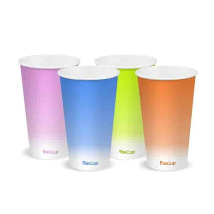 BioPak BCC-16-C 500ml / 16oz (90mm) cold paper cup coloured