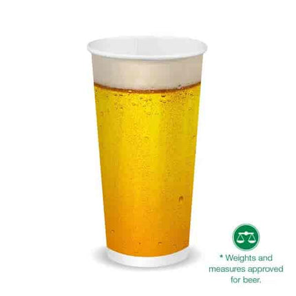 BioPak BCC-20-BEER 600ml / 20oz (90mm) cold paper cup beer