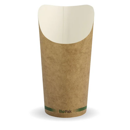 BioPak BCH-32 Large chip cup printed kraft-look