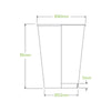 BioPak BCK-8-GS-V2 280ml (8oz) cup (fits small lids) kraft