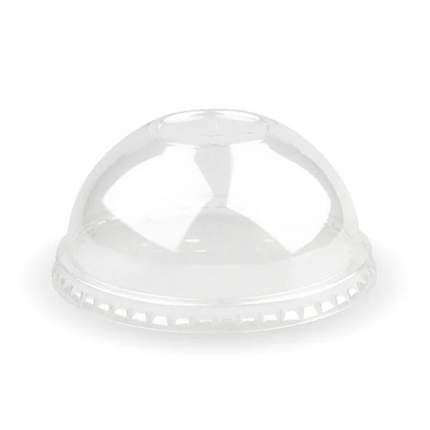 BioPak BCL-105C-PET-D 105mm PET dome lid straw slot - clear