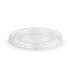 105mm PET flat lid Qty:1,000 / straw slot - clear