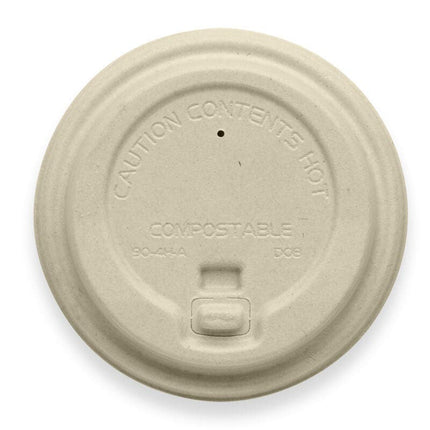 BioPak Plup Plant Fibre BioCup Lids for Hot Coffee Cups