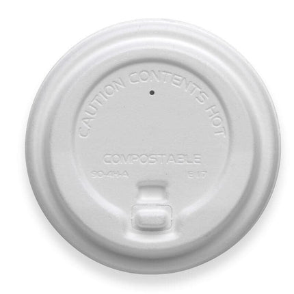 BioPak Plup Plant Fibre BioCup Lids for Hot Coffee Cups