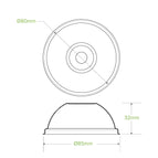 Fit for 80mm Cold cup Qty:1000 / Dome