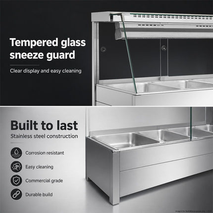 Bonvue Angled Countertop Wet and Dry Bain Marie BM14TC