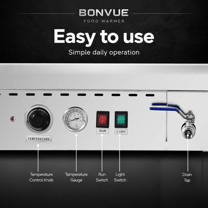 Bonvue BM14SC Bain Marie — Drain Valve Detail