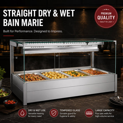 Bonvue BM14SC Bain Marie — Glass Door Detail