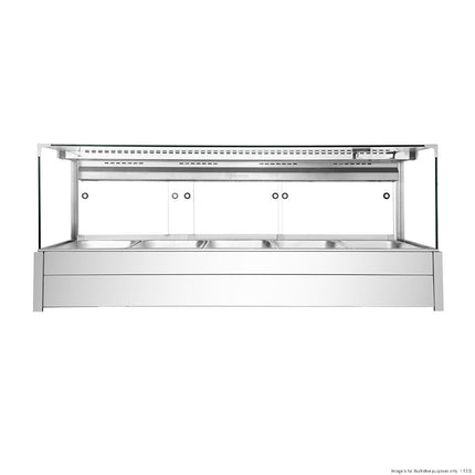 Bonvue BM17SC Square Countertop Wet and Dry Bain Marie - Front View