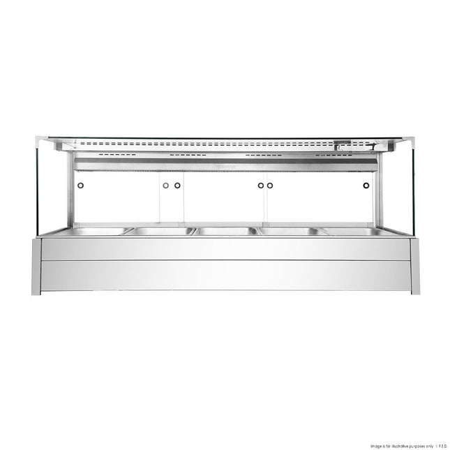 Bonvue BM17SC Square Countertop Wet and Dry Bain Marie - Front View
