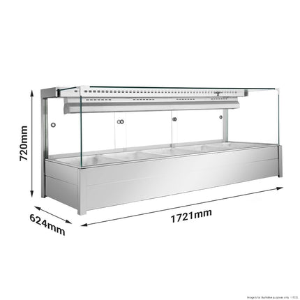 Bonvue BM17SC Bain Marie - Glass Cover Detail