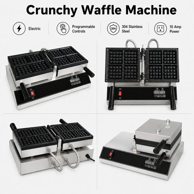 Boston Commercial Crunchy Waffle Machine CW2201B-D