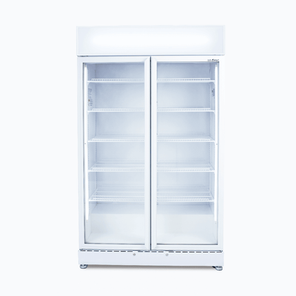 Bromic White Upright 2 Door Display Fridge 885L GM0900LWECO-NR