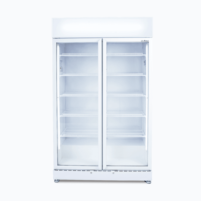 Bromic White Upright 2 Door Display Fridge 885L GM0900LWECO-NR