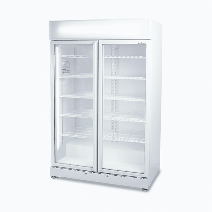 Bromic White Upright 2 Door Display Fridge 885L GM0900LWECO-NR