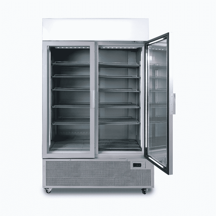 Bromic GM1100LS-NR Two Flat Glass Door Upright Display Fridge - 1082L