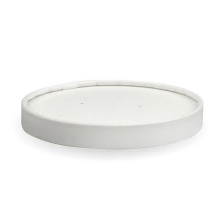 BioPak BSCL-12PAPER 430-950ml (12-32oz) bowl paper lid white