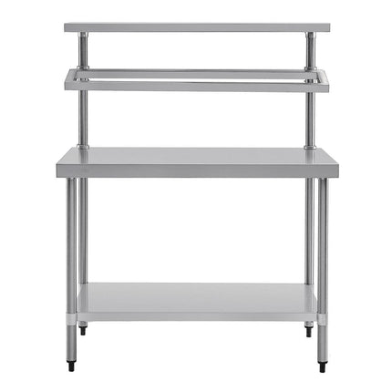 Vogue 304 Grade Stainless Steel Prep Station with Gantry 1200mm Length
