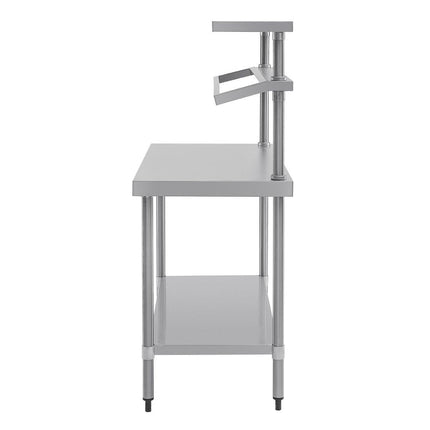Vogue 304 Grade Stainless Steel Prep Station with Gantry 1200mm Length