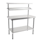 Vogue 304 Grade Stainless Steel Prep Station with Gantry 1200mm Length