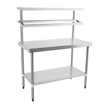 Vogue 304 Grade Stainless Steel Prep Station with Gantry 1200mm Length
