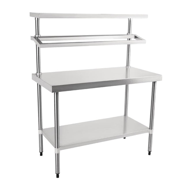 Vogue 304 Grade Stainless Steel Prep Station with Gantry 1200mm Length