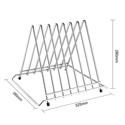 Hygiplas Heavy Duty Chopping Board Rack St/St - 7 Slots