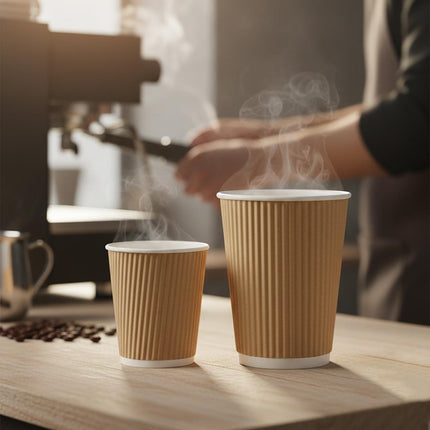 PakMax Kraft Corrugated Hot Paper Cups