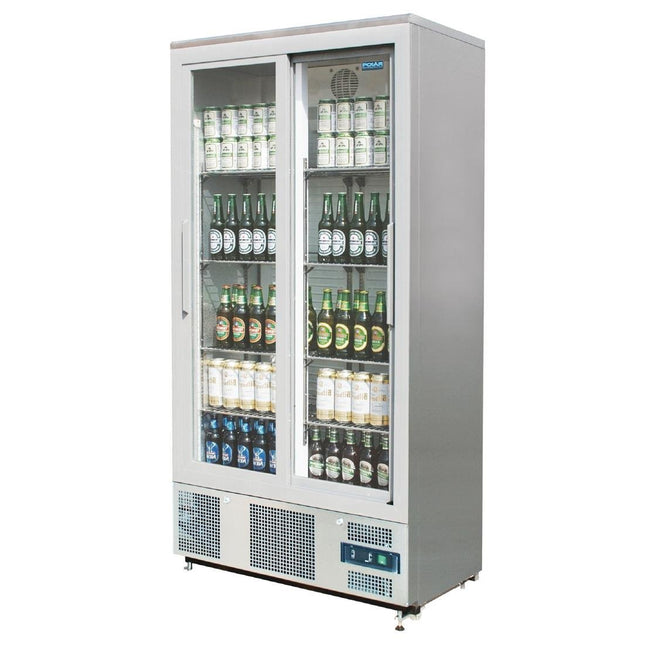 Polar G-Series Sliding Door Upright Bar Fridge 490Ltr