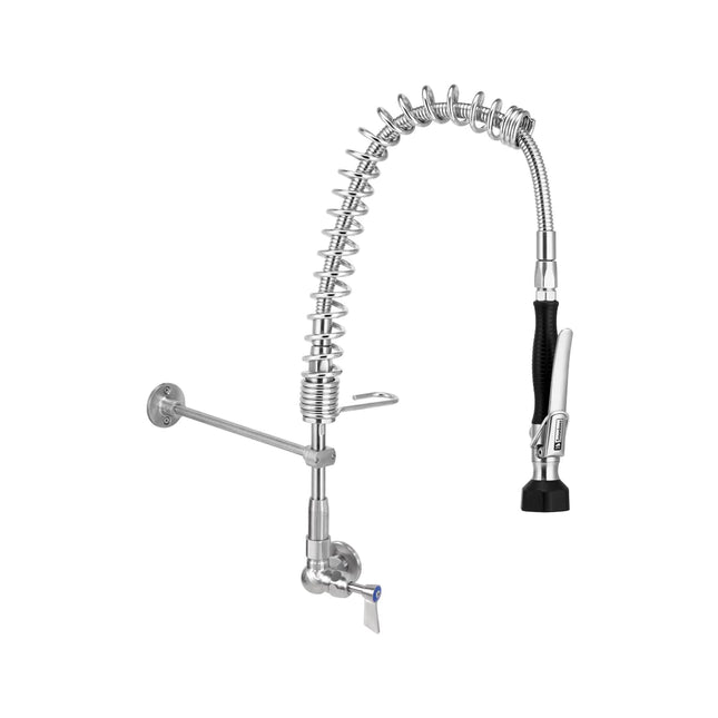 3Monkeez Compact Stainless Steel Single Wall Mount Pre-Rinse Unit with Optional Pot Filler